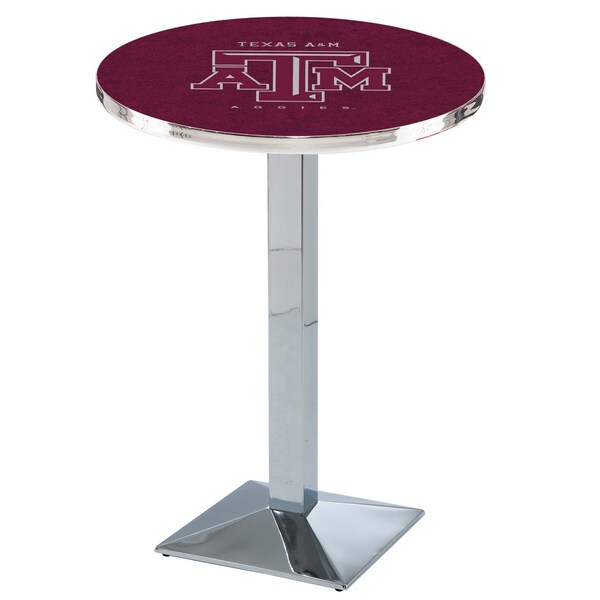 42" Chrome Texas A&M Pub Table